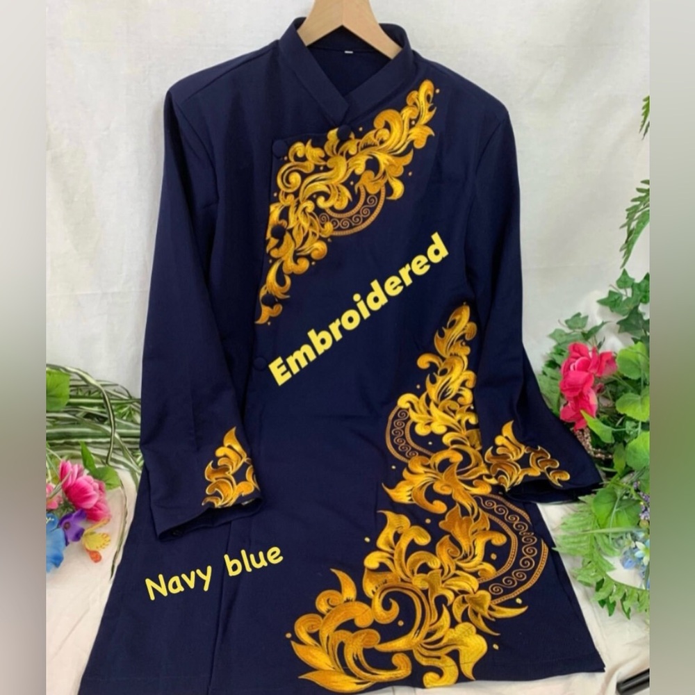 Embroidery Vietnamese traditional ao dai